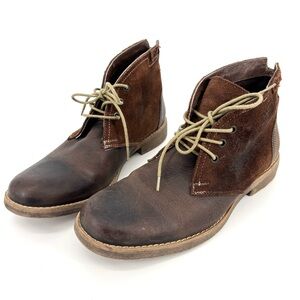 Roan Bruce Greenland Brown Leather Suede Chukka Boots Size 9